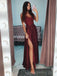 Light Blue Spaghetti Straps Side Slit Long Evening Prom Robes, Cheap Custom Sweet 16 Robes, 18550