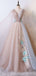 Tulle V Neck Long Ball Gown Evening Prom Dresses, Cheap Custom Sweet 16 Vestidos, 18499