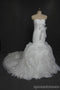 Sweetheart Strapless Organza Mermaid Wedding Dresses, Custom Made Wedding Dresses, Cheap Wedding Gowns, WD210