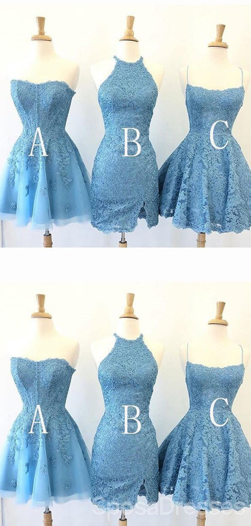 Short Blue Billig Kurze Homecoming Dresses Online, Günstig Short Prom Dresses, CM836