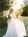 Sexy Long Sleeves Two Pieces Cheap Beach Wedding Dresses Online, Cheap Beach Bridal Dresses, WD469