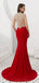 Boné Mangas Red Beaded Sereia See Through Evening Prom Vestidos, Evening Party Prom Vestidos, 12087