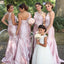 One Shoulder Mermaid Sexy Elegant Pink Affordable Bridesmaid Dresses, WG143