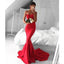 Strapless Maroon Mermaid Abend Prom Dresses, Long Simple Party Prom Dresses, 17123