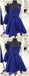 V Neck Beaded Royal Blue Two Piece Homecoming Dresses 2018, CM500