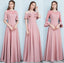 Dusty Pink Floor Length Incompatíveis Simple Cheap Bridesmaid Vestidos Online, WG517