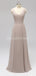 V Neck Voltar Bow Backless Chiffon dama de honra baratos vestidos on-line, WG594