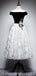 Off Shoulder Black And White Feather Cheap Homecoming Dresses Online, Cheap Short Prom Dresses, CM757