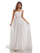 Simple Ivory A-line Open Back Handmade Lace Wedding Dresses,WD806