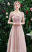 Blush rosa até o chão incomparável baratos dama de honra vestidos on-line, WG531