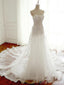 Sexy Strapless See Through Lace A line Wedding Bridal Dresses, Custom Made Wedding Dresses, Affordable Wedding Bridal Gowns, WD258