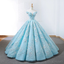 Fuera del hombro Tiffany Blue Ball Gown Vestidos de fiesta largos y baratos por la noche, Vestidos de encargo baratos Sweet 16, 18532