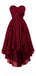 Dark Red High Low Chiffon Cheap Homecoming Vestidos on-line, vestidos baratos de baile curto, CM759