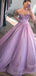 Sweetheart A-line Ball Gown Lilas Evening Prom Dresses, Cheap Custom Sweet 16 robes, 18468