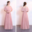 Blush rosa até o chão comprimento incompatível chiffon dama de honra vestidos on-line, WG534