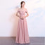 Blush Pink Floor Length Mismatched Chiffon Cheap Bridesmaid Dresses Online, WG534