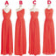 Cheap Simple Mismatched Styles Chiffon A Line Long Bridesmaid Dresses, WG182