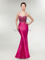 Fuchsia Mermaid Evening Prom Vestidos, Evening Party Prom Vestidos, 12019