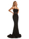 Sweetheart Neck Gold Pailletten A-Linie Günstige lange Abend Prom Kleider, Abend Party Prom Kleider, 12350