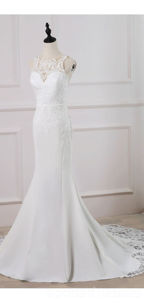 Bateau Lace Mermaid Sexy Cheap Hochzeit Dresses Online, Billig Brautkleider, WD514