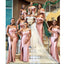 Mermaid Pink Side Slit One Shoulder Long Bridesmaid Dresses Gown Online,WG1108