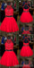 Two Pieces Red Homecoming Dresses,Cheap Short Prom Dresses,CM900