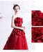 Sweetheart Red Ruffle A-line Long Evening Party Prom Dresses, Dance Dresses,12523