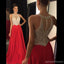 Red Prom Dresses, Halter prom Dress, Mermaid Prom Dress, dresses for Prom, Beaded prom dresses, PD1701