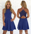 Open Back Blue Cheap Cute Simple Casual Homecoming Vestidos 2018, CM434