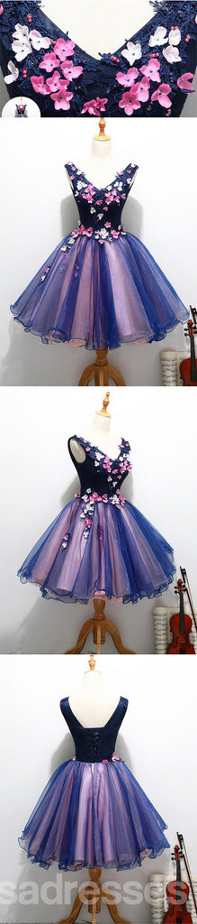 Two Straps V Neckline Cute Homecoming Prom Dresses, Affordable Short Party Prom Dresses, Perfect Homecoming Dresses, CM321