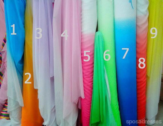 Ombre Blue Chiffon Sweetheart Neckline Long Evening Prom Dresses, Popular Cheap Long Custom Party Prom Dresses, 17314