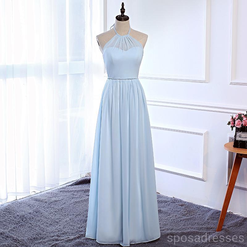 Baratos até o chão azul pálido comprimento incompatível Chiffon dama de honra vestidos on-line, WG538