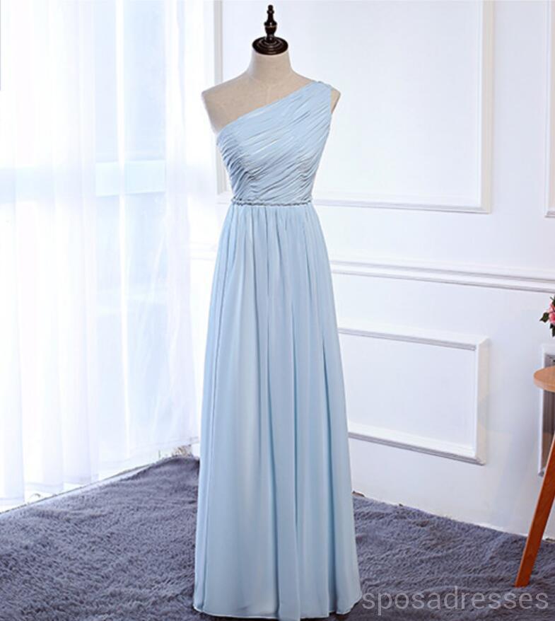 Cheap Sky Blue Floor Length Mismatched Chiffon Bridesmaid Dresses Online, WG538