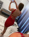 Newest Red Halter Short Homecoming Dresses,Cheap Short Prom Dresses,CM934