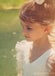 V-neck Ivory Tulle Appliques A-lone Long Little Girl Dresses, Lovely Flower Girl Dresses, FG065