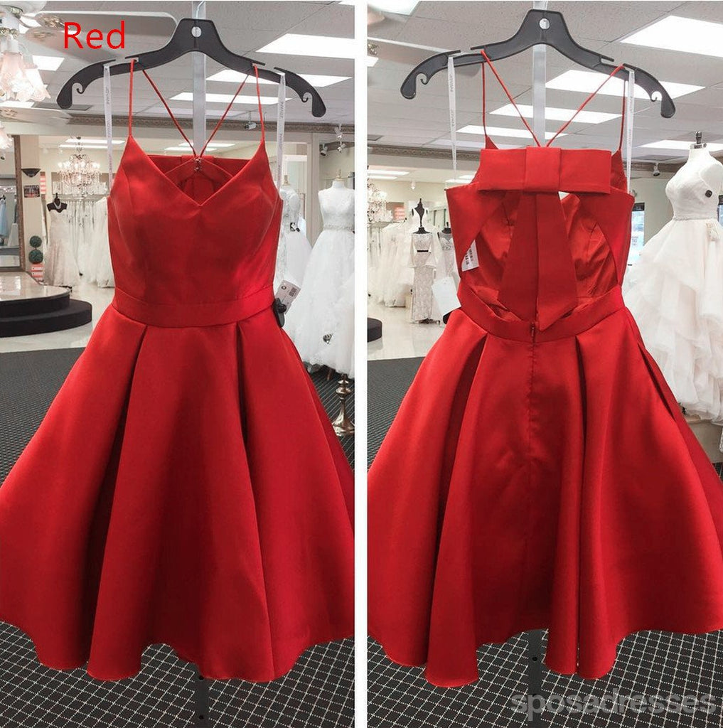 Barato Simples de Melancia Cintas de Espaguete Vermelho Vestidos de Regresso a casa, CM453