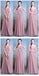 Mousseline de soie rose pâle longue dépareillé simple robes de demoiselle d'honneur bon marché en ligne, WG508