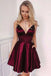 Spaghetti Straps Satin Cheap Homecoming Vestidos Online, Vestidos De Baile Curtos Baratos, CM752