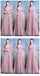 Chiffon Long Mismatched Dusty Pink Cheap Bridesmaid Dresses Online, WG509