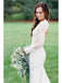 Long Sleeves Lace Mermaid Open Back Sexy Wedding Dresses Online, Cheap Lace Bridal Dresses, WD474