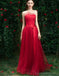 Helle Rote Spitze Tulle Kurze Mismatet Billig Bridesmaid Dresses Online, WG537