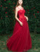 Bright Red Lace Tulle Short Mismatched Cheap Bridesmaid Dresses Online, WG537