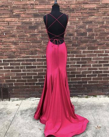 Sexy Backless Sereia Long Evening Prom Vestidos, Cheap Custom Party Prom Dresses, 18605