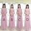 Mismatched Elegant Dusty Pink Soft Tulle Long Bridesmaid Dresses,BD013