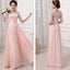 Most Popular Junior Half Sleeve Top Seen-Through Long Bridesmaid Dresses, WG27