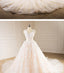 Elegant V Neckline Lace Long Tail Wedding Dresses, Custom Made Wedding Dresses, Cheap Wedding Gowns, WD218