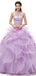 Halter Lila Lila Heavy Beaded Quinceanera Vestidos, Vestidos de fiesta de noche, 12101