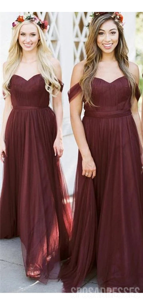 Off Shoulder Dusty Bridesmaid Dresses Online, Cheap Bridesmaids Dresses, WG744