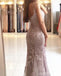 Sweetheart Spaghetti Straps Lace Mermaid Floor Long Custom Evening Prom Dresses, 17424