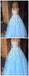 Reta Lace Beaded Blue A-line Long Evening Prom Vestidos, Sweet Sweet 16 Vestidos, 18378